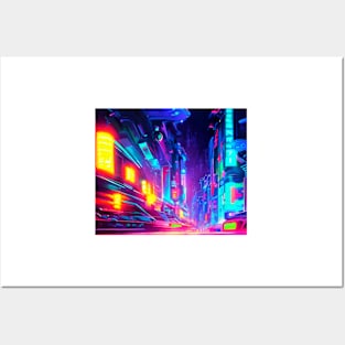 Neon City Posters and Art